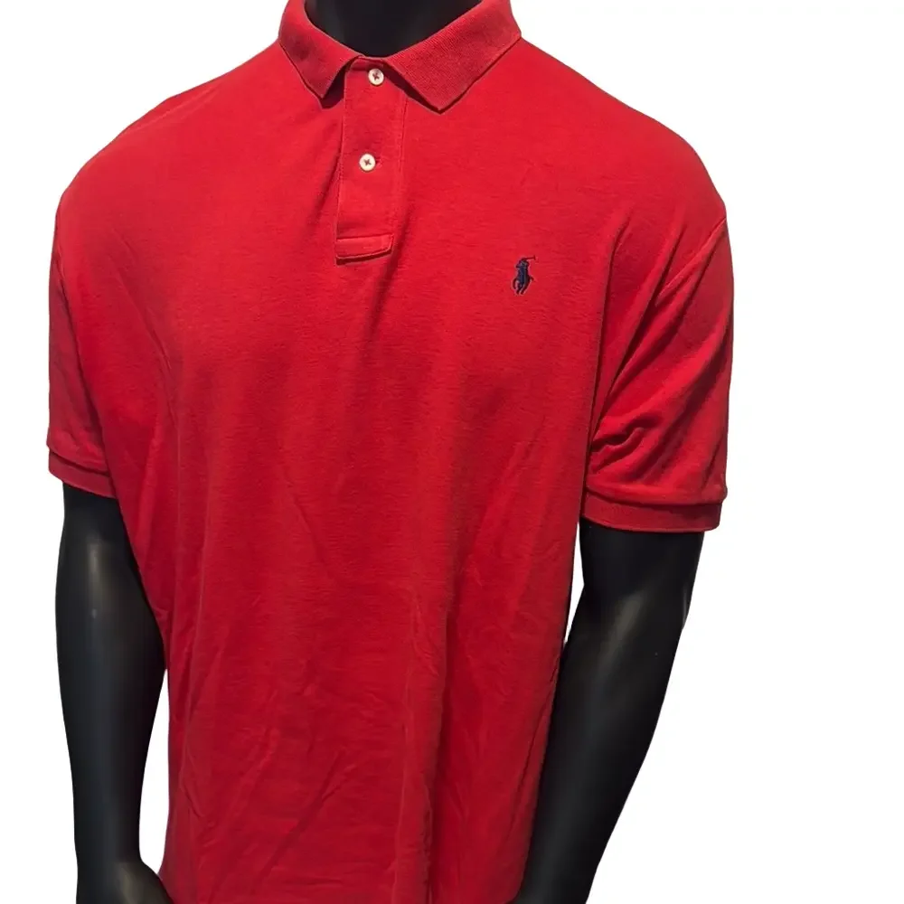 Polo by Ralph Lauren Men's Red Polo Shirt  size XL EA017 - Picture 2 of 8